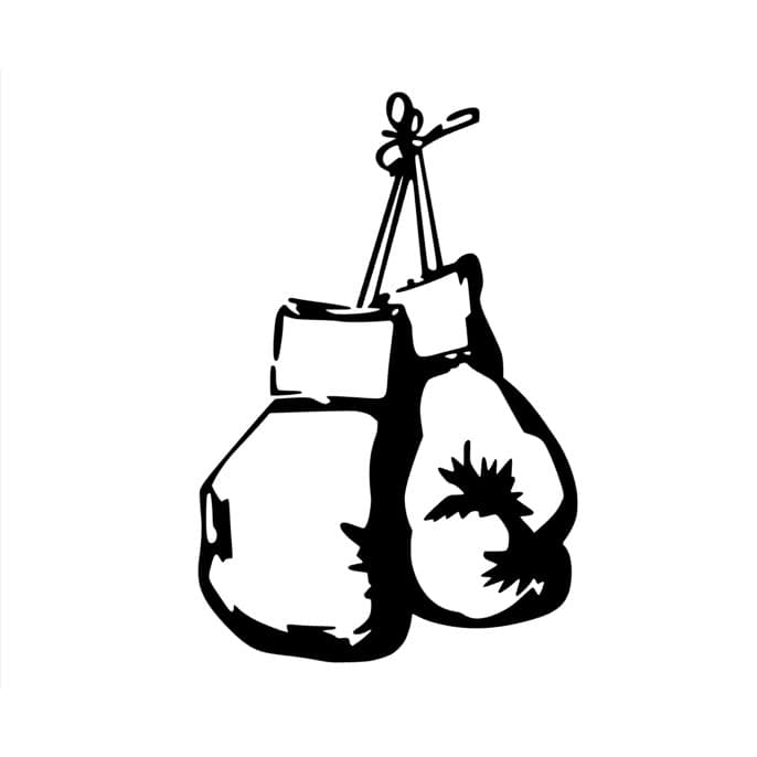 Adesivo Carro Boxe Boxing Lutador Luta Academia Luva Esporte Competição