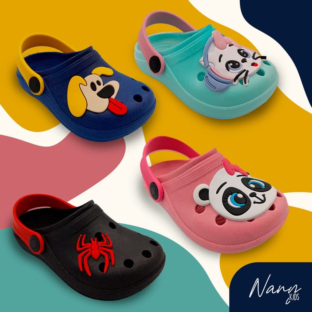 Babuche Infantil Confortável Vários Personagens e Cores Papete Desenhos 3D