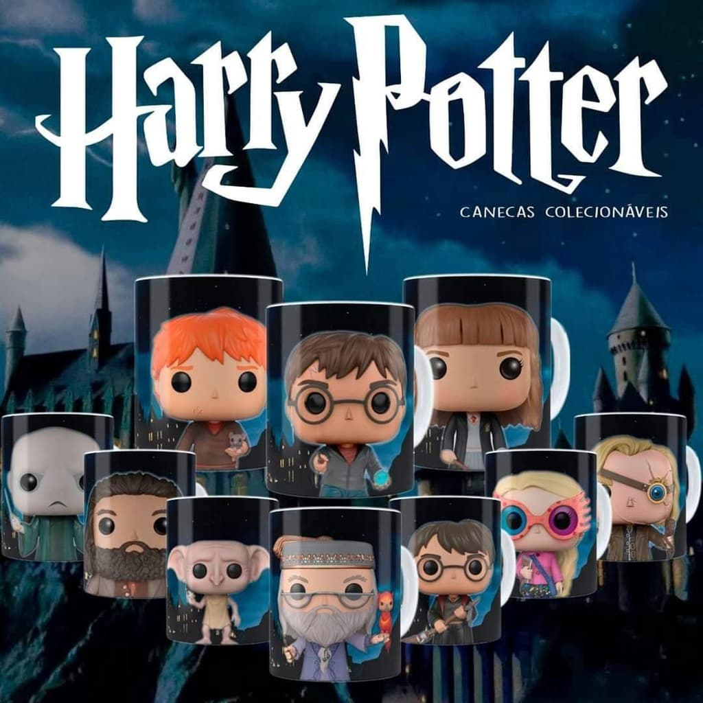 CANECA DE PORCELANA HARRY POTTER - EDIÇÃO COLECIONÁVEIS