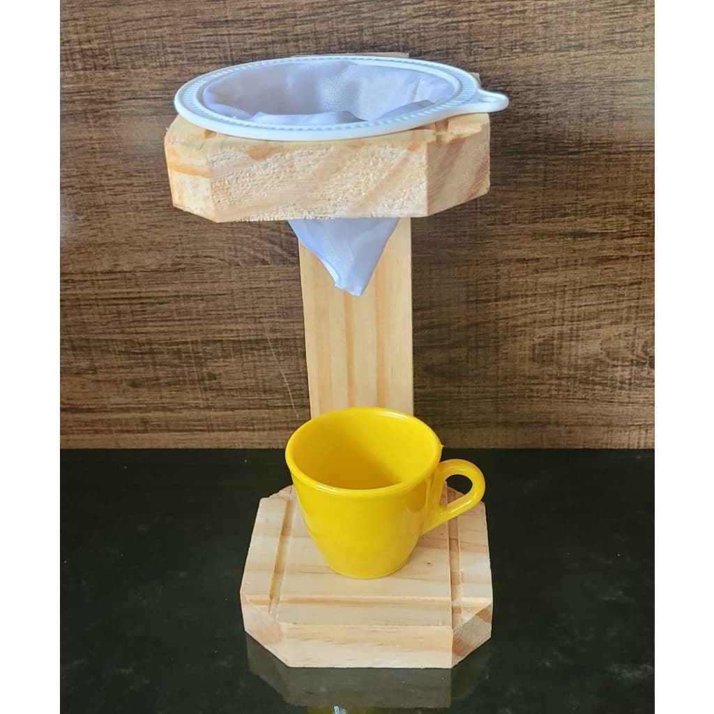 Suporte Para Coador de Café em Madeira Rústico de Pinnus