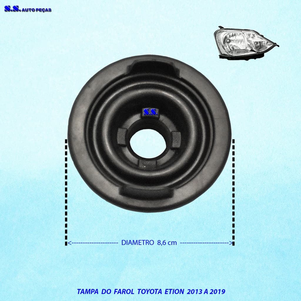 Borracha Tampa Farol Etios Hilux Original