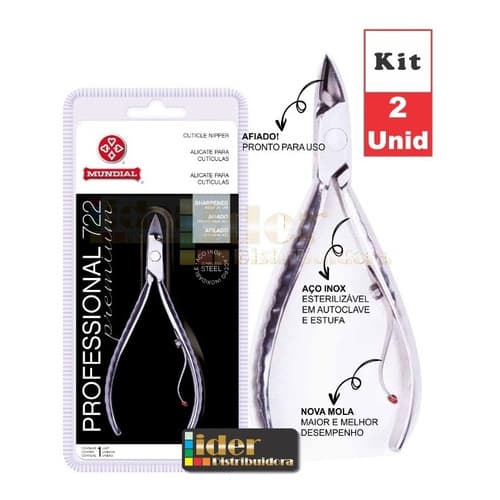 Kit 2 Alicates 722 Mundial Inox Profissional