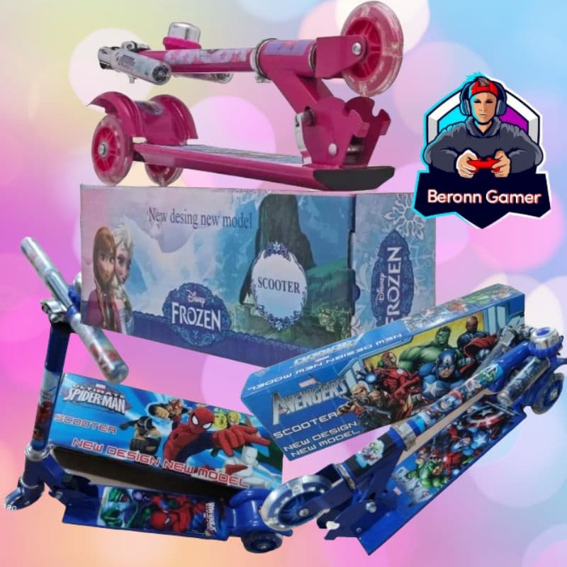 Patinete Infantil de * Ferro * 3 Rodas Sem Led - Buzina entrega Super Rapida menor preço