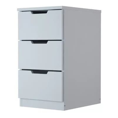Mesa Cabeceira, Gaveteiro, Escritório Branco, 3 Gavetas