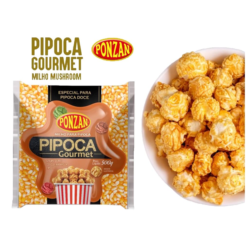 Milho Mushroom Para Pipoca Gourmet 500g