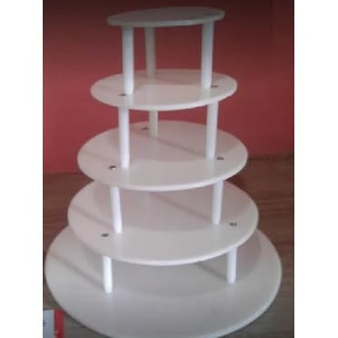 Suporte Para Bolo Redondo De 5 Andares Tipo Banquinho