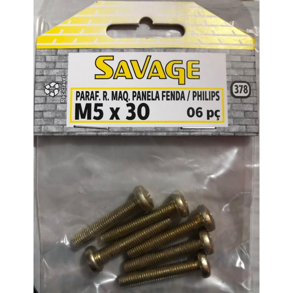 PARAFUSO PARA SUPORTE DE TV M5 X 30 C/6 UNID