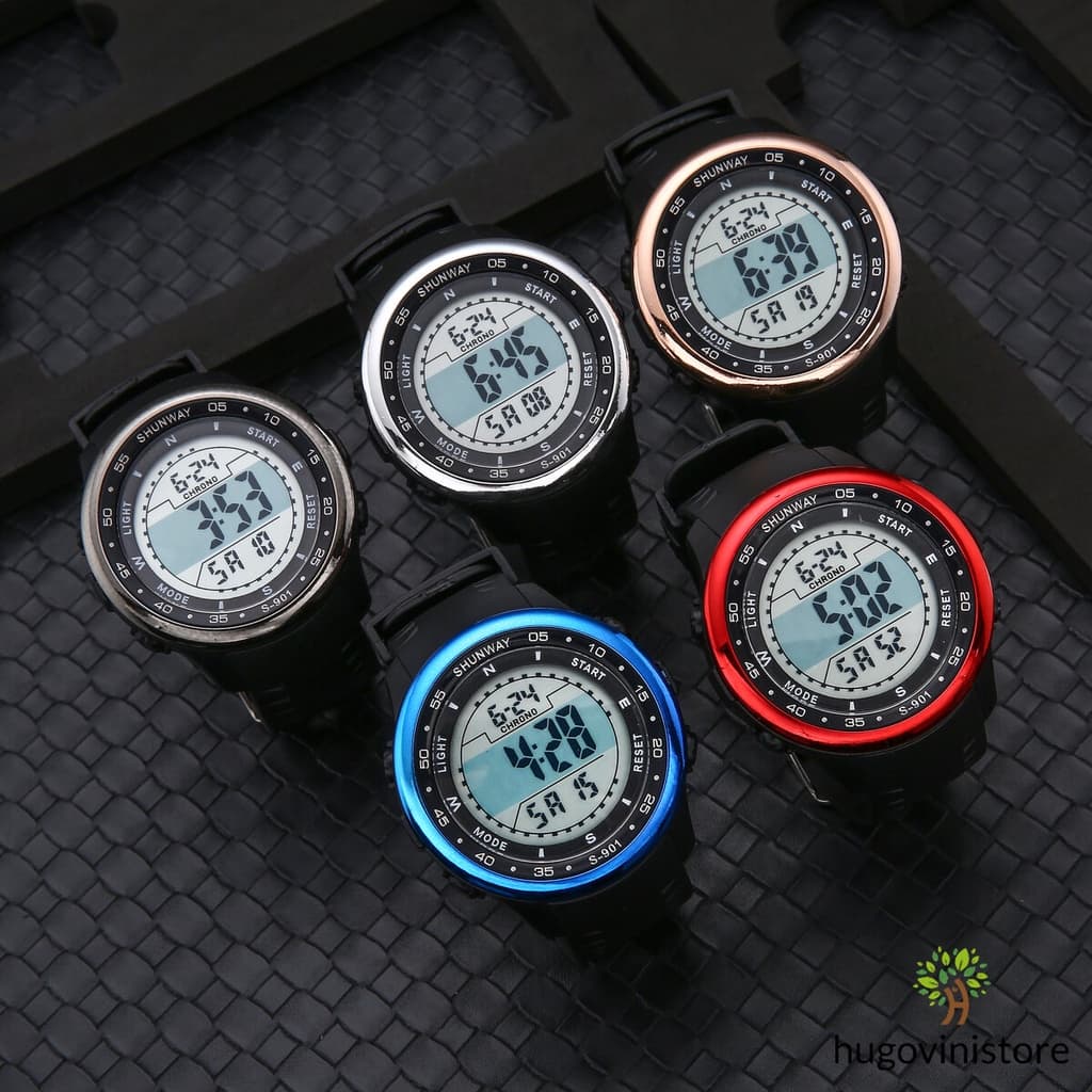 Relógios Relogio masculinos esportivas prova de água originais 2021 digital led originais S-901-Preto