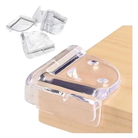 Kit 4 Protetores de Quina Canto p/ Mesa de Vidro e Madeira/Kit 4 protetor de quina silicone mesa canto cantoneira segurança para crianças e bebes proteção envio imediato