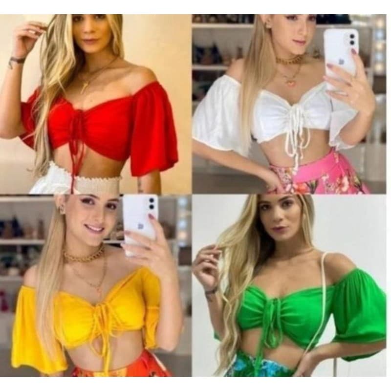 Ciganinha/transpassada/Amarrar/Nó/moda Luxo Feminina/verão/cropped/Blusa/Top faixa Beachwear/coleção 2025 estampada