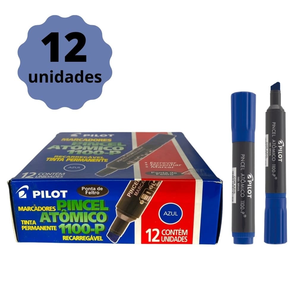 Pincel Atômico Marcador Canetão 1100-p Pilot Caixa Com 12 Un