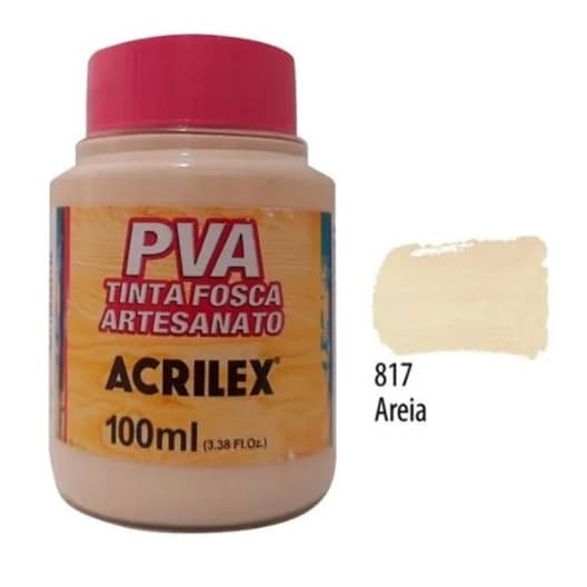 Tinta PVA Artesanato Areia 100ml Acrilex p/ Madeira