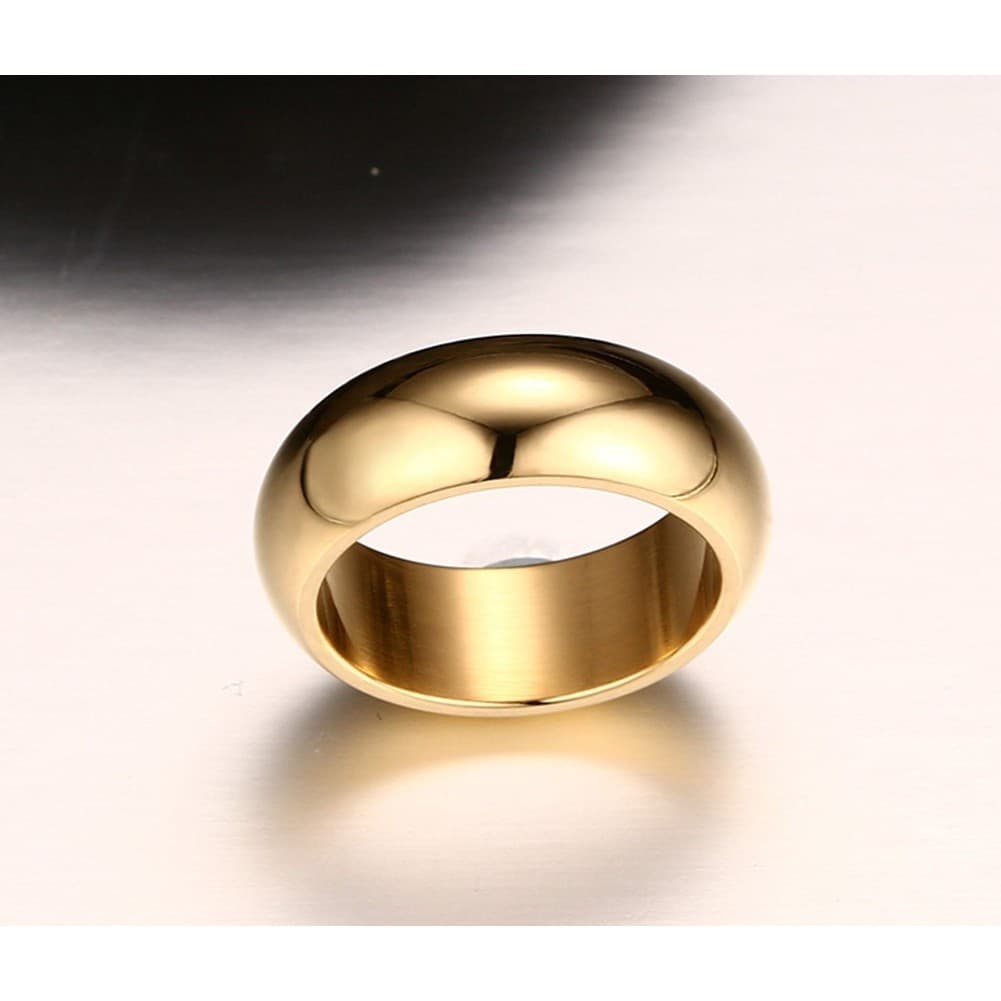 Aliança clássica 7 mm banhado a ouro 18k
