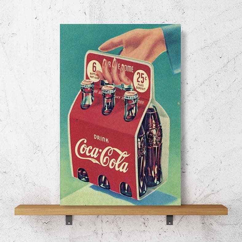 Placa Decorativa Fardo Coca Cola