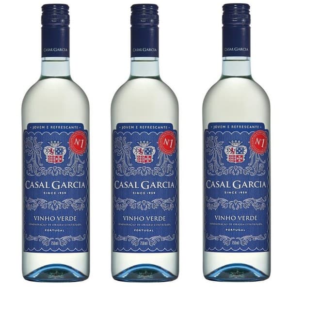 Kit Vinho Casal Garcia Verde Meio Seco 750ml 3 unidades