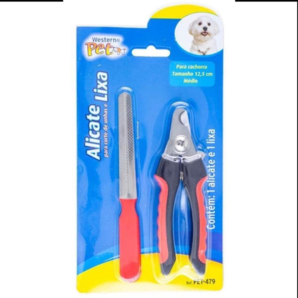 Alicate de Corte de Unha para Cão e Gato + Lixa de Unha Western PET-479