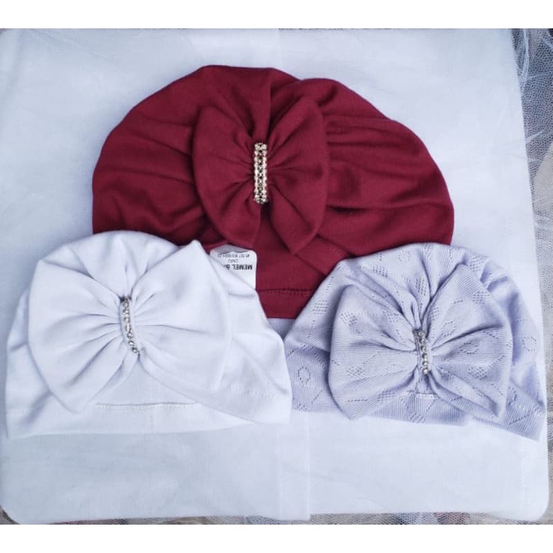 Memelbaby Turbante infantil 0 à 10 anos com strass
