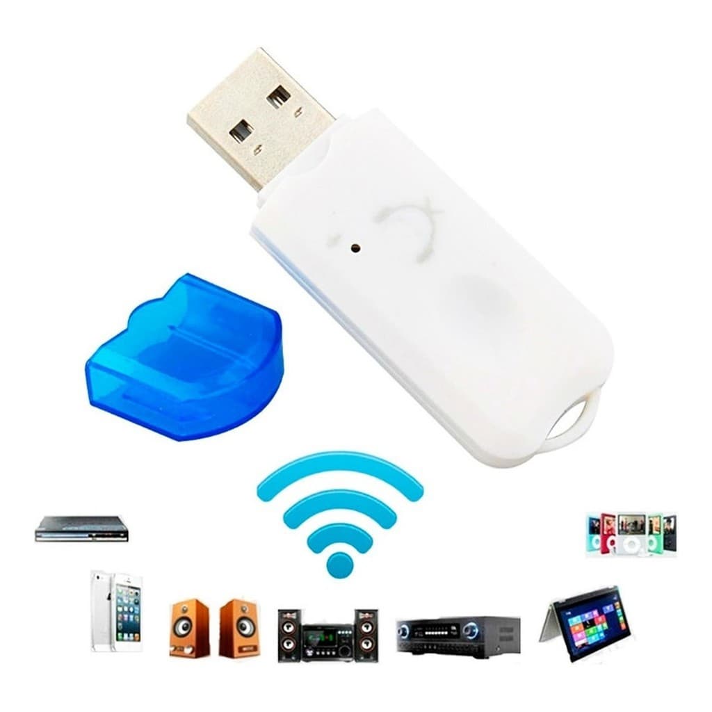 Adaptador pendrive Bluetooth Automotivo 2.1 Usb receptor = COR = BRANCA PENDRIVE