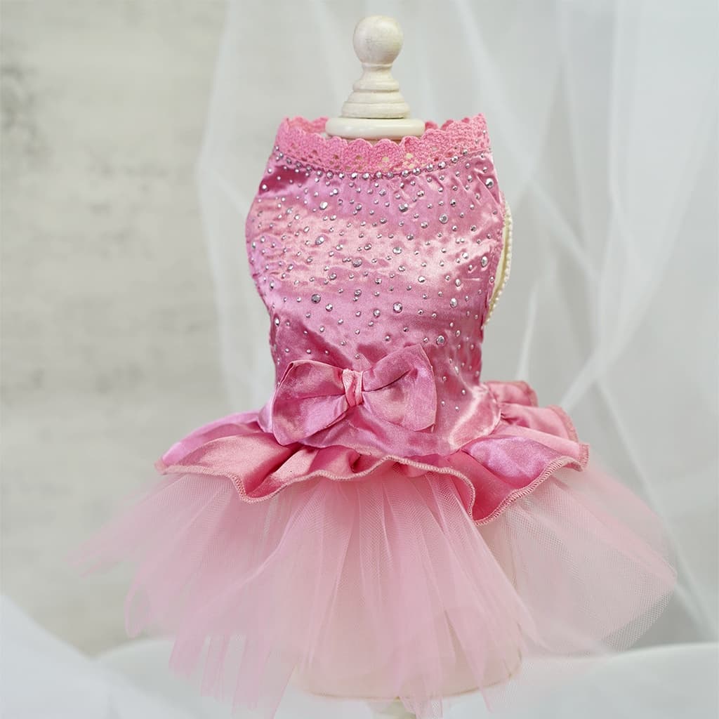 Verão Filhotes Saias Lantejoulas Princesa Vestidos Para Cão Pequeno Tutu Vestido Chihuahua Pet Vestuário