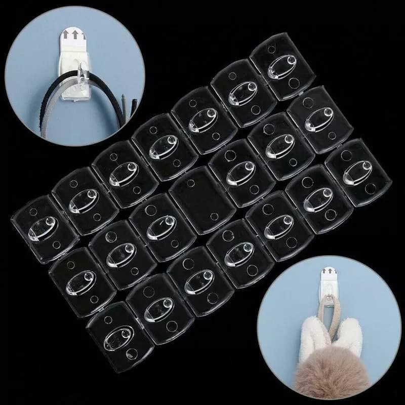 20 Pcs Ganchos De Parede Removível Titular / Ganchos Auto Adesivo Rack À Prova D 'Água Transparente Forte / Mini Limpar Gancho Clips