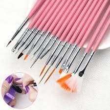 Kit 15 Pincéis Decoração Unhas Art Profissional Alongamento. jwjlc