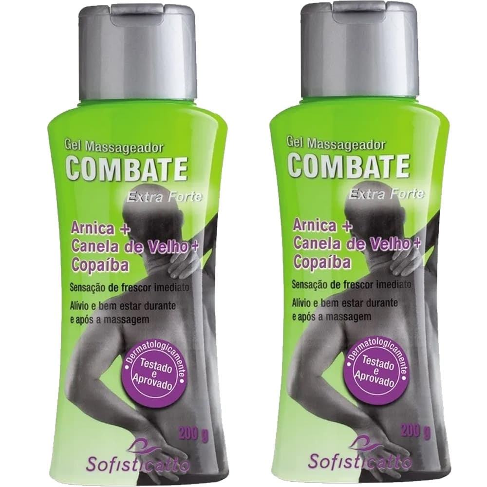 Kit com 2 Gel Massageador Corporal Refrescante Arnica Canela de Velho 200g