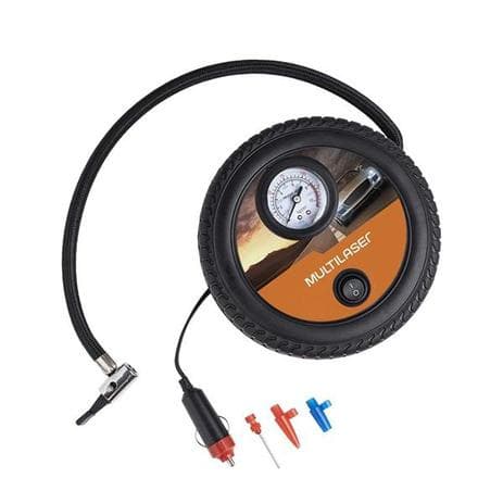 Compressor de Ar Roda 12v Vazão 15l/min 150psi 3 Bicos Multilaser AU615