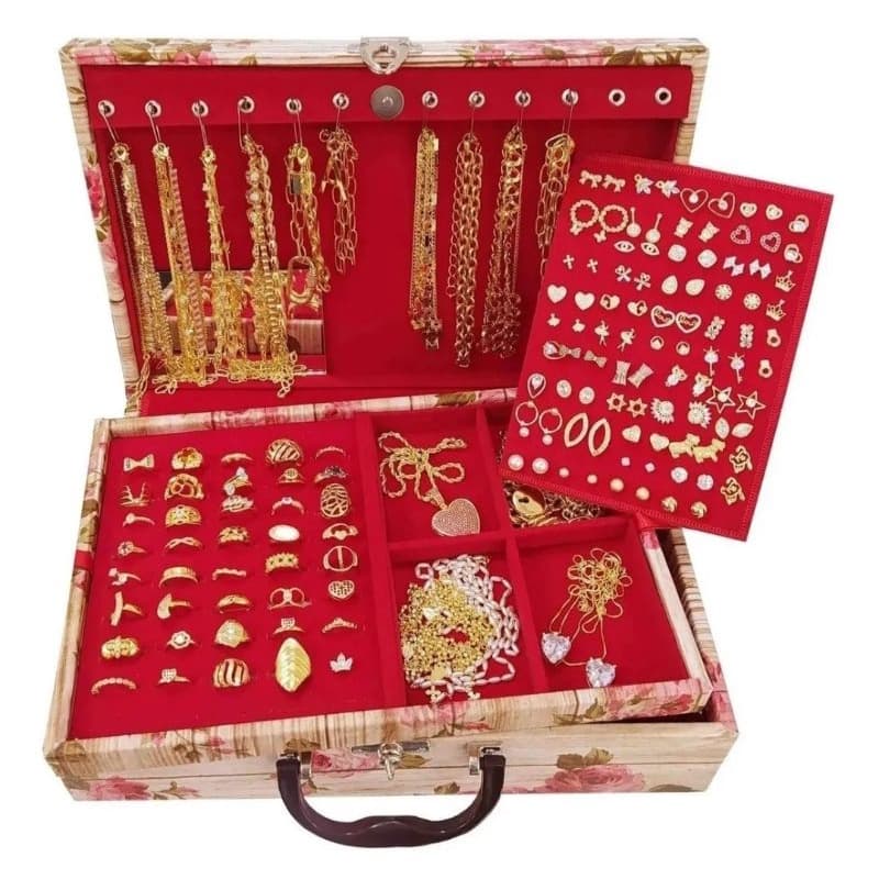 kit joias feminino 25 peças banhados prata e ouro(não acompanha mostruario)
