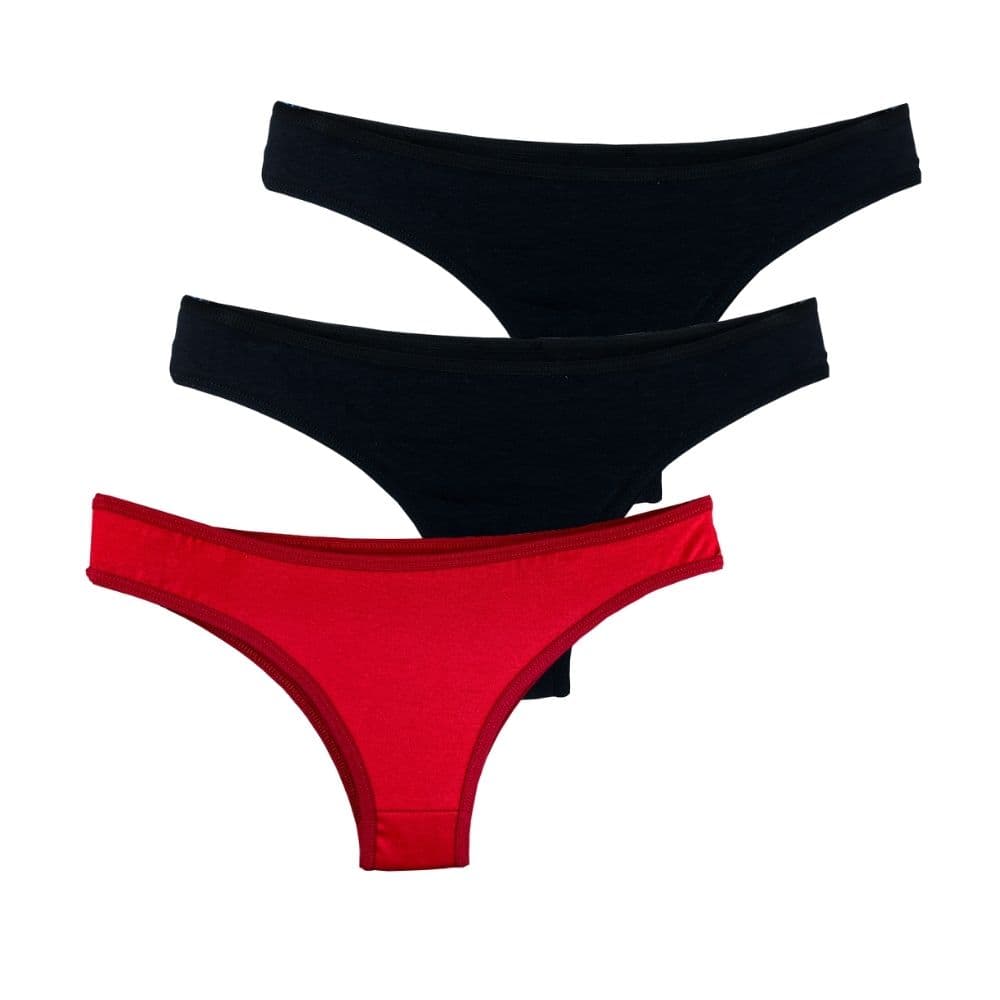 Kit com 3 Calcinhas Tanga Try Basics Confortável Cotton Algodão Top Qualidade Costura Reforçada Premium