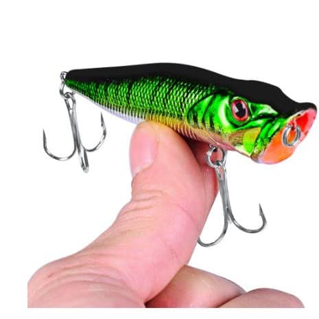 Iscas Artificiais Popper Superfície 9 cm 12 gramas Tucunaré Dourado Black Bass Traíra Robalo 9 cm 12 gramas Pesca Esportiva Caiaque Rio Represa Lago Lagoa Pesque Pague