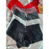 Calcinha / Caleçon / Short Calesson Kit com 03 Shortinhos em Renda