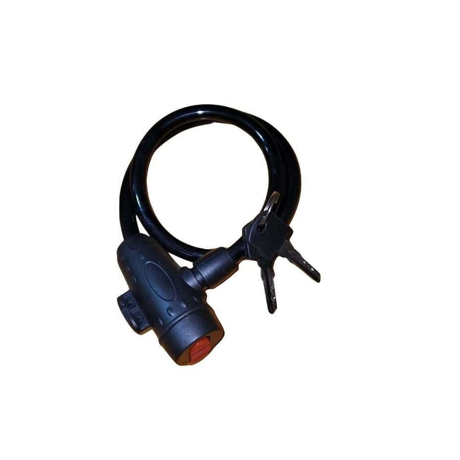 Trava Corrente Cadeado Bicicleta Chave Aco Bike Moto Estepe