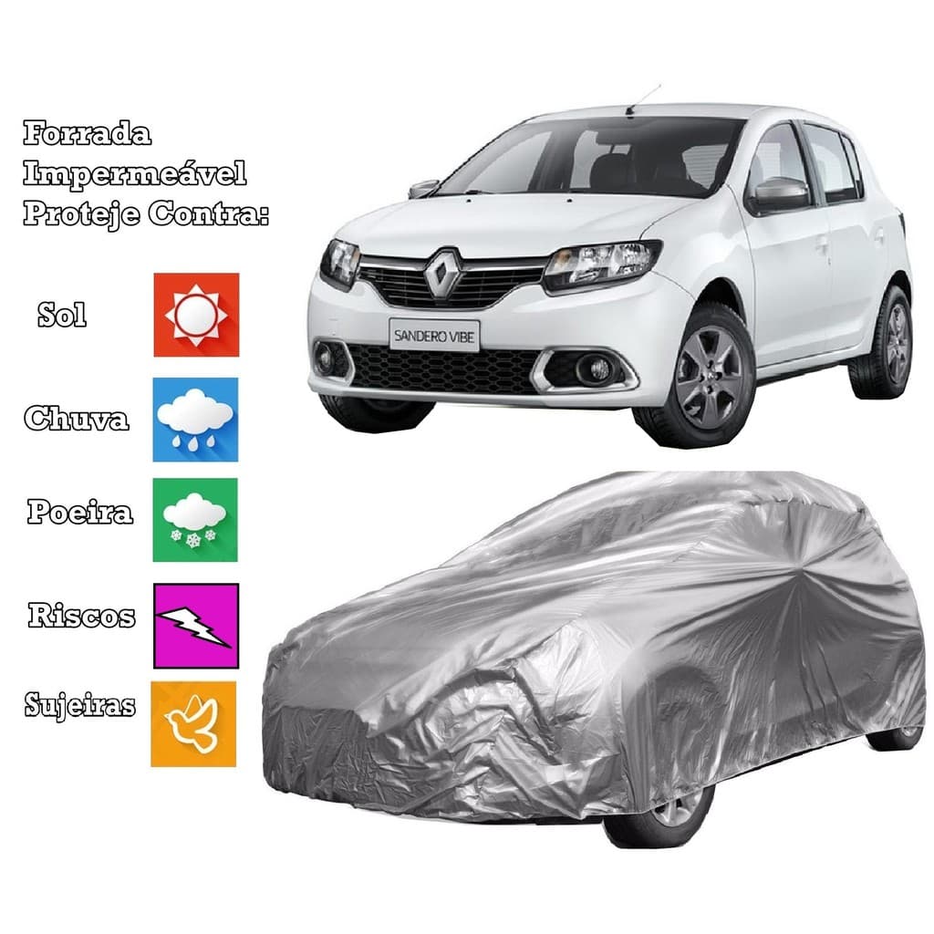 Capa Cobrir Carro Renault Sandero Forrada e 100% Impermeável