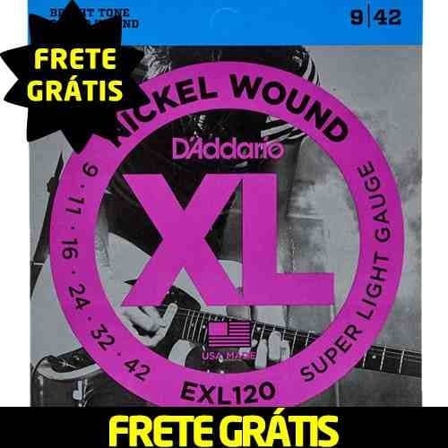 Encordoamento D'addario Para Guitarra 09 Exl120 Frete Grátis