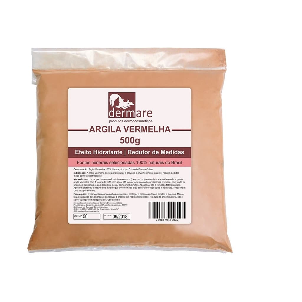 Argila Vermelha 500g - Dermare