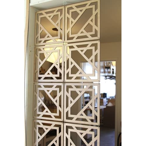 Kit 12 Módulos Divisória 50x50 Mdf Ambientes Parede