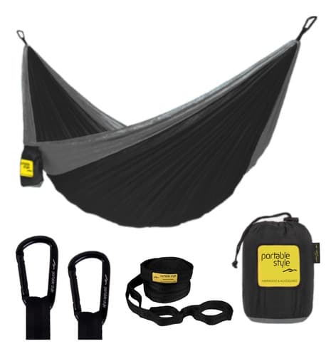 Rede Dormir Descanso Camping Reforçada Portátil C/Cinta FIxação Fácil Portable Style