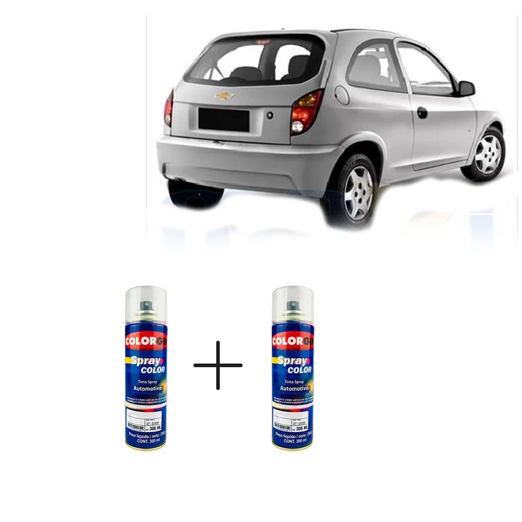 Spray Automotivo Prata Escuna GM + Spray Verniz 300ml