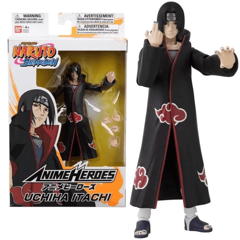 Boneco Articulado Itachi Naruto Shippuden Anime Heroes 15cm