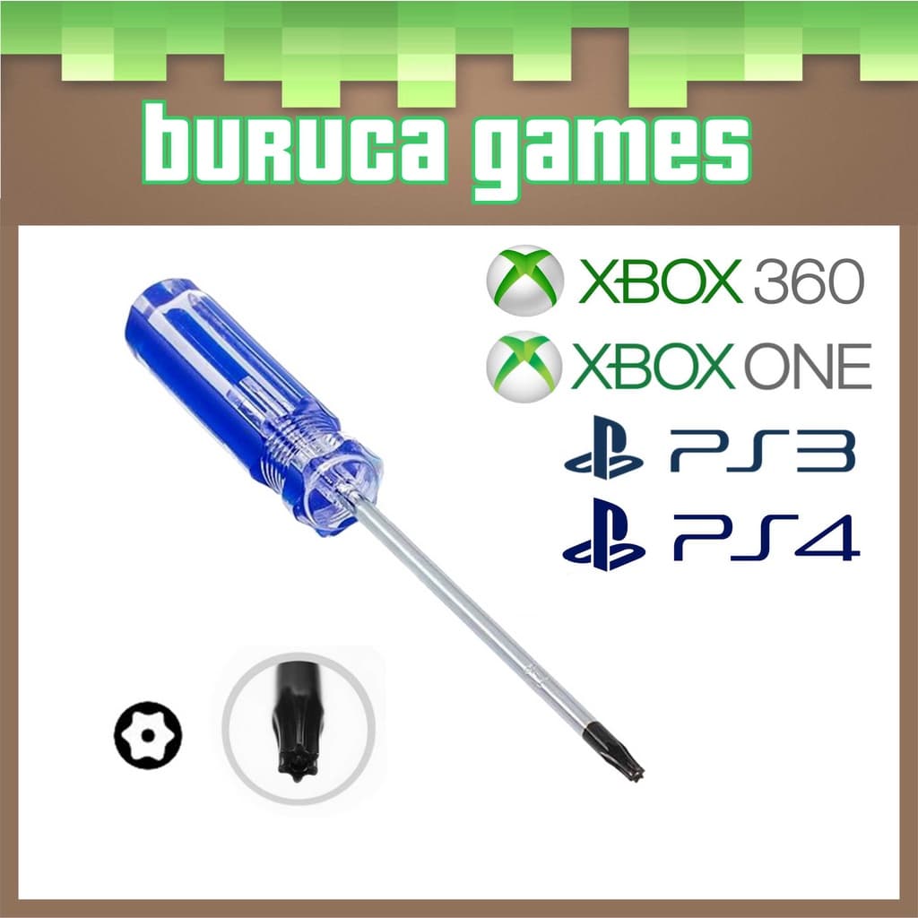 Chave Torx T8 com Furo para abrir PS3 e PS4 e controles de Xbox 360, Xbox One com imã