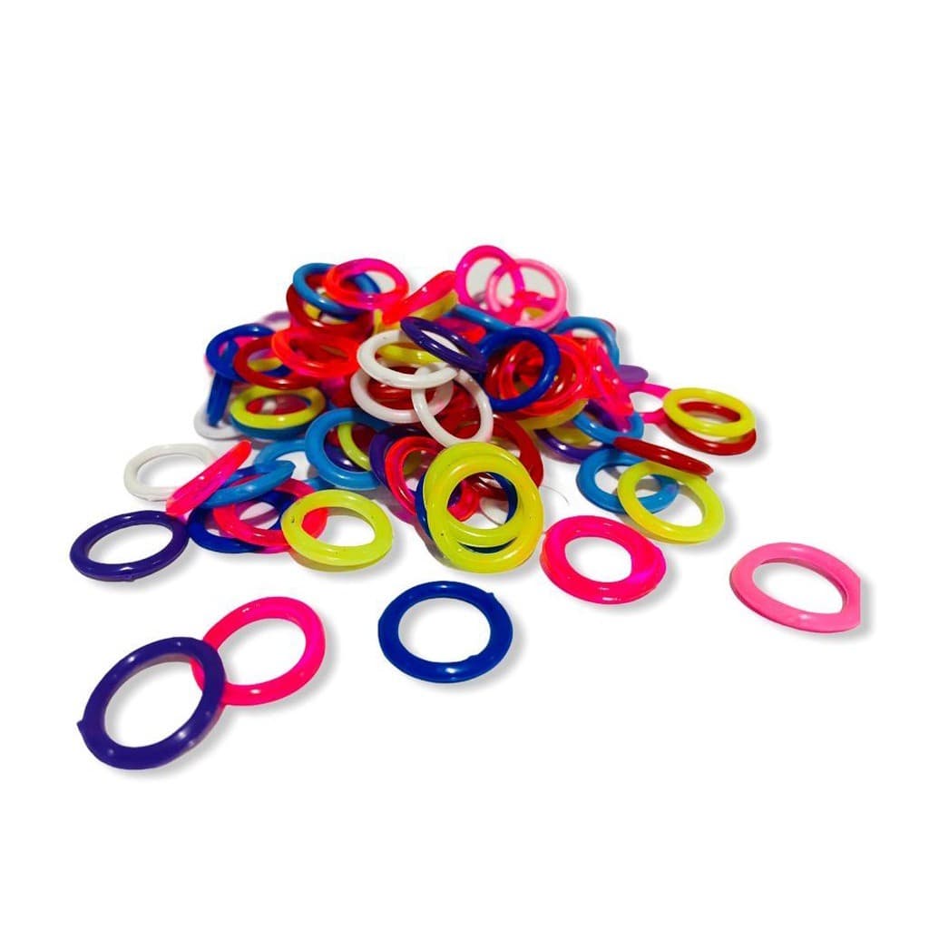 Argola para Óculos 18mm de Silicone aprox 100 und - Colorido