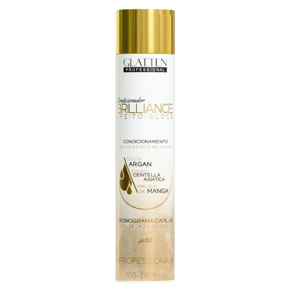 Condicionador Brilliance 300 ml Lançamento Glatten Hidratação e Nutrição dos fios