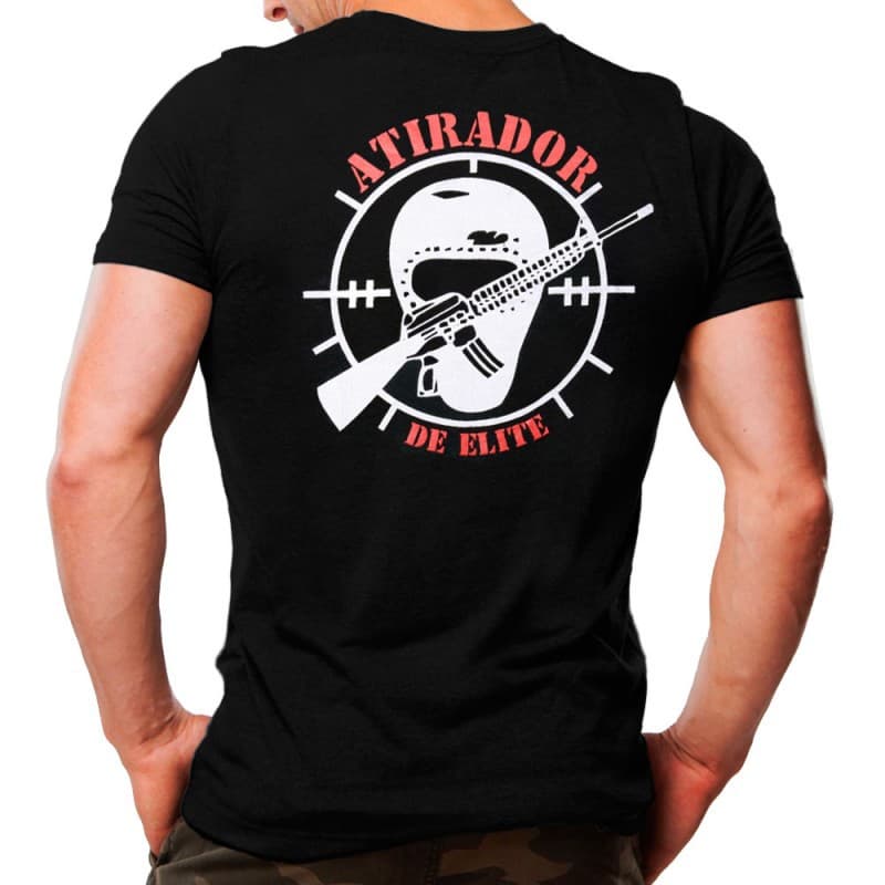 Camiseta Militar Estampada Atirador de Elite