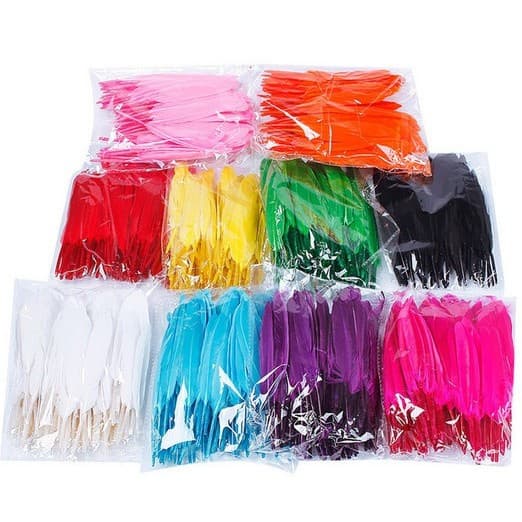 100 peças decoração Natural de penas de ganso bonita 4-6 polegadas/10-15cm