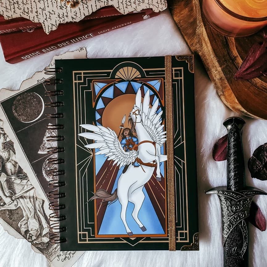 Caderno artesanal A5 80 folhas - Valquiria
