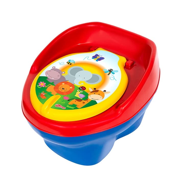 Troninho Infantil Penico Pinico Desfralde Bichinhos Vermelho Azul Bebê 2 em 1 Styllbaby