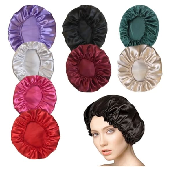 Touca de Cetim Ant Friz para Cabelos Cacheados e Lisos. Gorro Confortável para Dormir.
