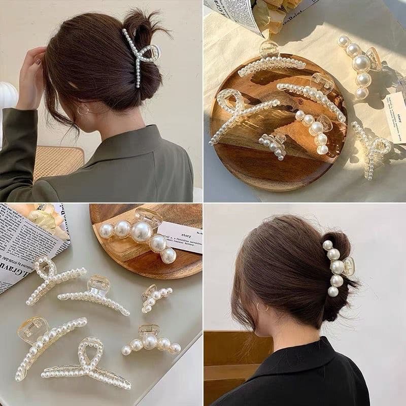 Piranha Presilha de Cabelo Pérola feminina PRONTA ENTREGA
