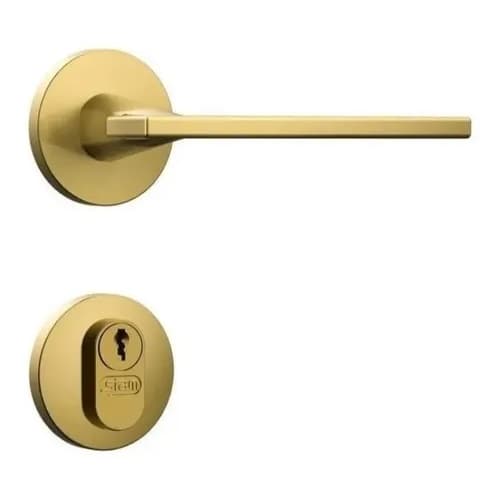 Fechadura Externa Porta De Madeira Broca 40 Mm Stam Dourada