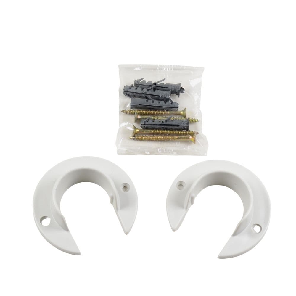 Suporte para Varão de Cortina para Parede tipo Roseta 28mm com 2 Unidades